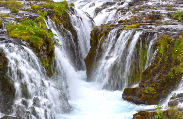 Cascata Bruarfoss Islanda Acque Gelide Blu Brillante — Foto Stock