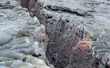 Fagradalsfall, İzlanda 'daki yanardağ patlamasının yeni lavafield' ine yakın çekim