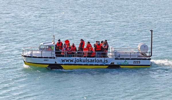 Jokulsarlon Iceland July 2021 Jokulsarlon Glacial Lagoon Boat Tour Iceland — Stock Photo, Image