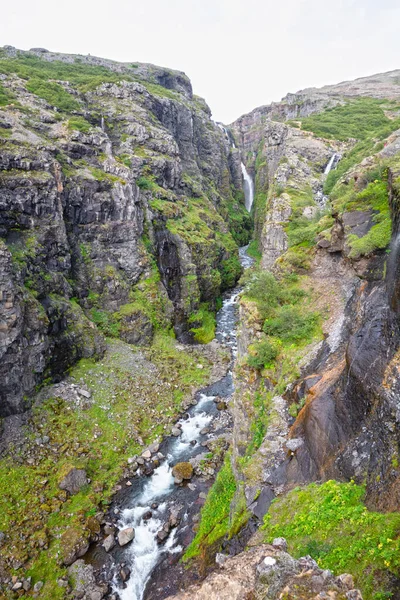 Glymur Hoogste Van Ijslandse Watervallen Het Gelegen Aan Westkant Van — Stockfoto