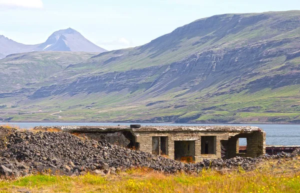 Detalles Una Base Naval Abandonada Islandia Hvtanes Hvalfjrdur Utilizada Segunda — Foto de Stock