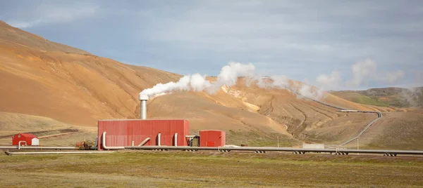 Factory Area Processing High Pressure Water Green Energy North Iceland — Stock Photo, Image