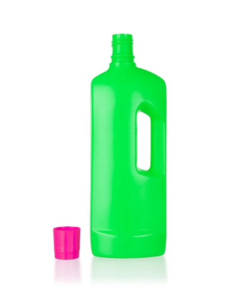 Botella de plástico detergente de limpieza — Foto de Stock