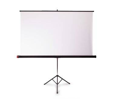 Blank projection screen with copy-space clipart
