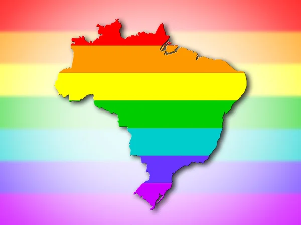 Brazil - Rainbow flag pattern — Stock Photo, Image