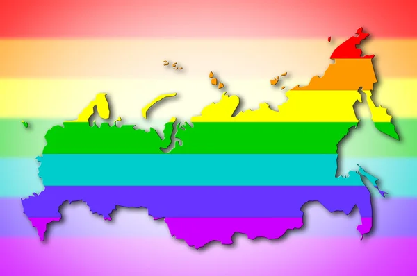 Russia - Rainbow flag pattern — Stock Photo, Image