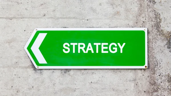 Green sign - Strategy — Stock Photo, Image