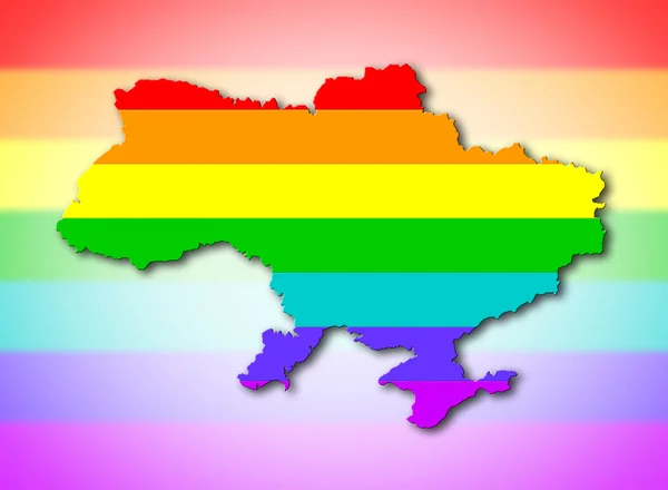 Ukraine - Rainbow flag pattern — Stock Photo, Image
