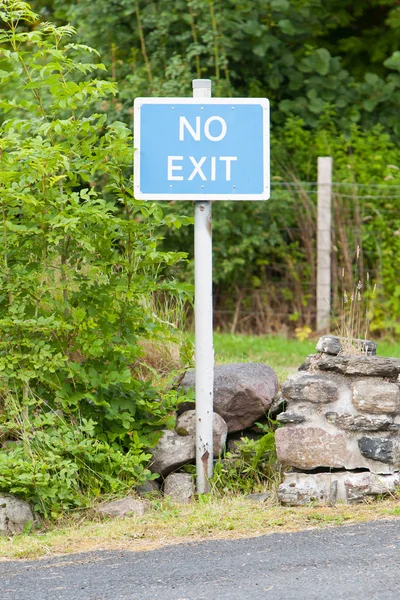 Hiçbir çıkış işareti mavi — Stok fotoğraf