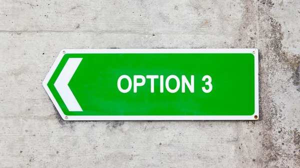 Green sign - Option 3 — Stock Photo, Image