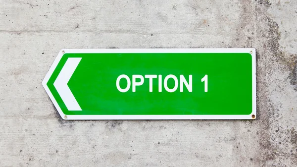 Green sign - Option 1 — Stock Photo, Image