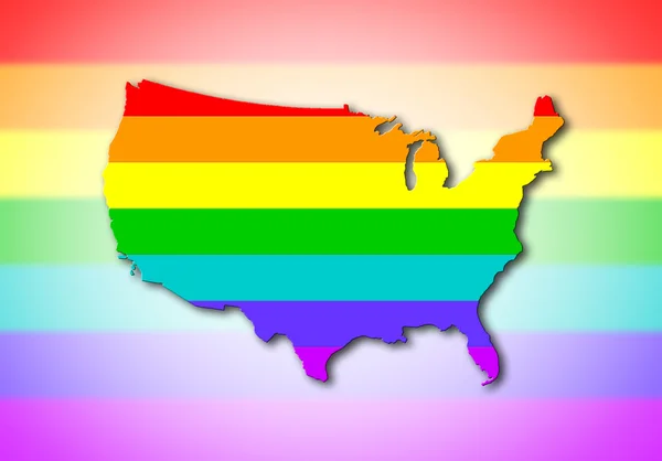 USA - Rainbow flag pattern — Stock Photo, Image