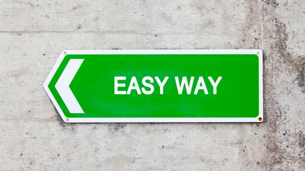 Green sign - Easy way — Stock Photo, Image