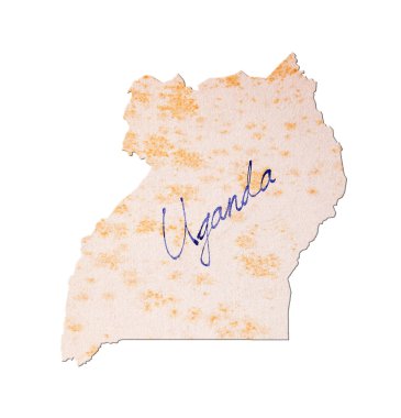 Uganda - el yazısı ile eski kağıt