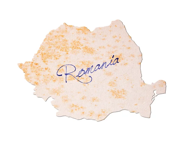 Romania - Old paper with handwriting — Stock Photo, Image