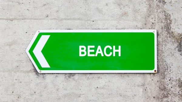 Green sign - Beach Royalty Free Stock Photos