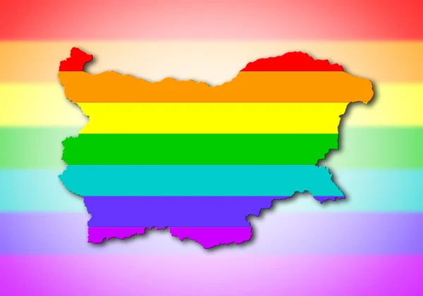 保加利亚-彩虹旗图案 — 图库照片