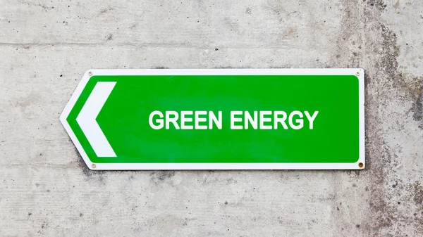 Green sign - Green energy — Stock Photo, Image