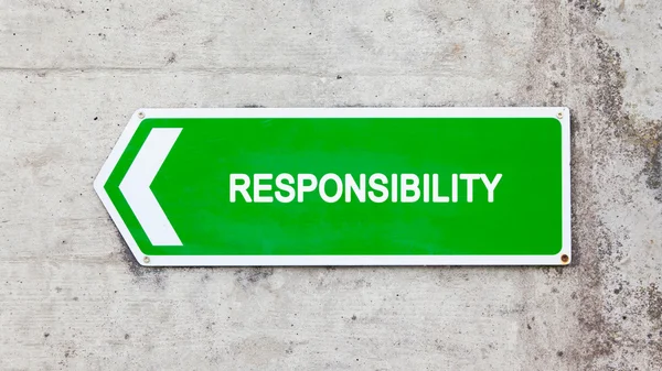 Green sign - Responsibility — Stock Photo, Image