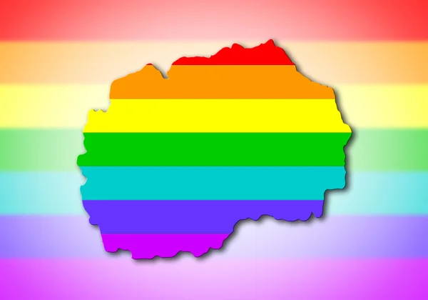 Macedonia - Rainbow flag pattern — Stock Photo, Image