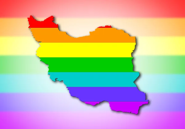 Regenboog vlag patroon - iran — Stockfoto