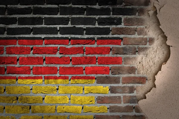 Muro di mattoni scuri con intonaco - Germania — Foto Stock