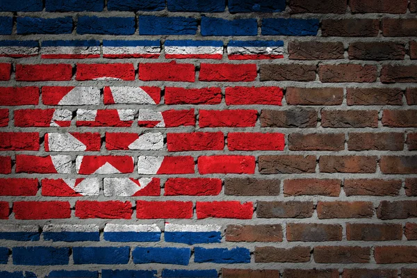 Dunkle Ziegelmauer - Nordkorea — Stockfoto