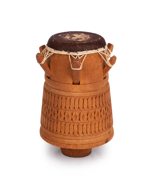 Djembe, surinam slagverk, handgjorda trä trumman med geten flår — Stockfoto