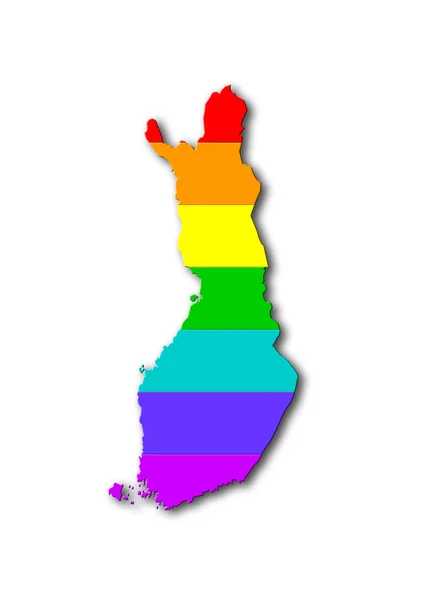 Modello bandiera arcobaleno - Finlandia — Foto Stock