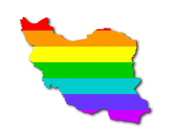 Rainbow flag pattern - Iran — Stock Photo, Image