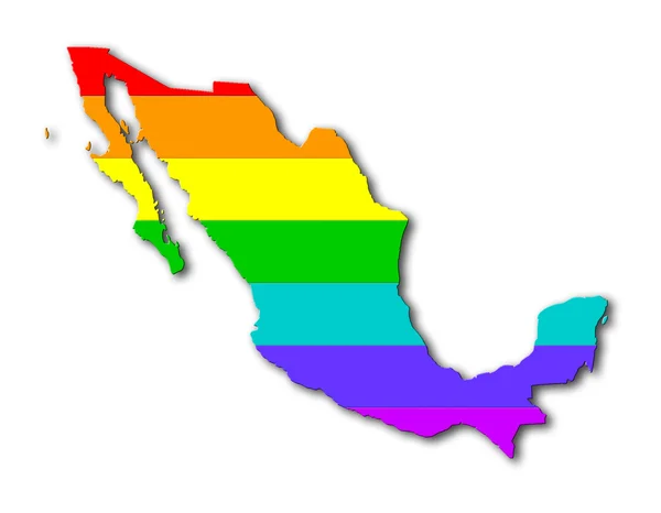 Rainbow flag pattern - Mexico — Stock Photo, Image