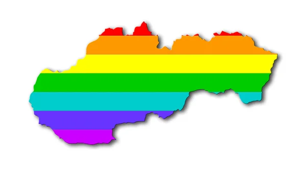 Rainbow flag pattern - Slovakia — Stock Photo, Image