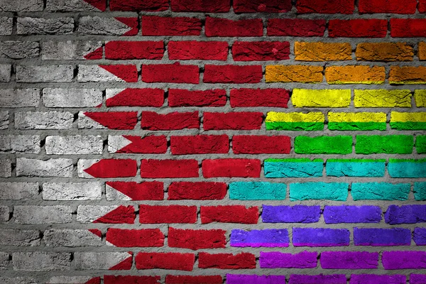 Muro di mattoni scuri - Diritti LGBT - Bahrein — Foto Stock