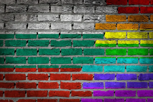 Parede de tijolo escuro - Direitos LGBT - Bulgária — Fotografia de Stock