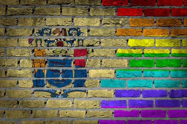 Donkere bakstenen muur - lgbt-rechten - new jersey — Stockfoto