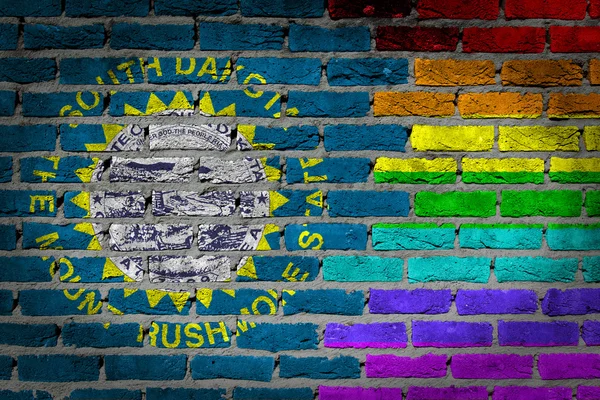 暗いレンガの壁 - lgbt の権利 - サウスダコタ — ストック写真