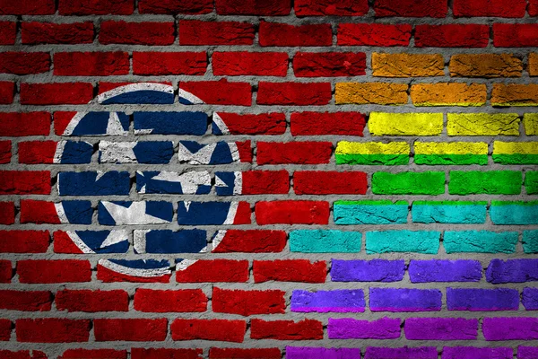 Parede de tijolo escuro - Direitos LGBT - Tennessee — Fotografia de Stock