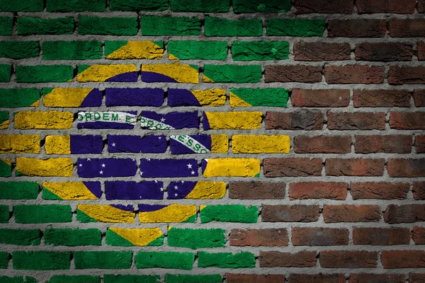 Dunkle Ziegelmauer - Brasilien — Stockfoto