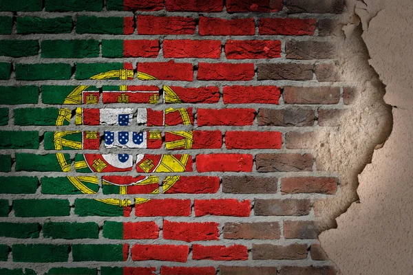 Ciemny mur z gipsu - Portugalia — Zdjęcie stockowe