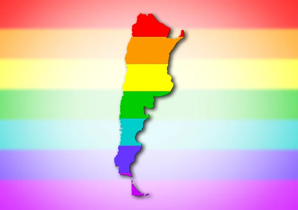 Rainbow flag pattern - Argentina — Stock Photo, Image