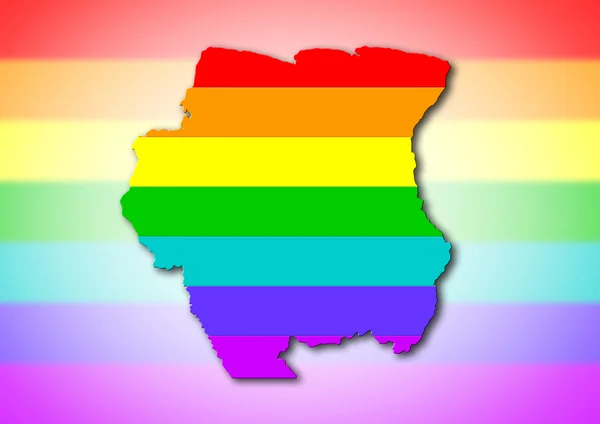 Surinam - rainbow flagga mönster — Stockfoto