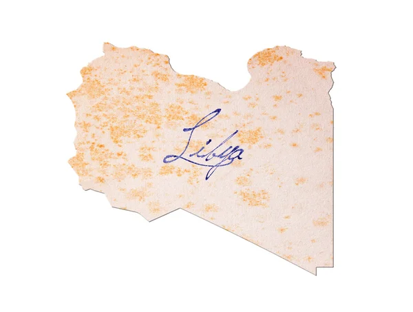 Libya - Old paper with handwriting — Stock Photo, Image