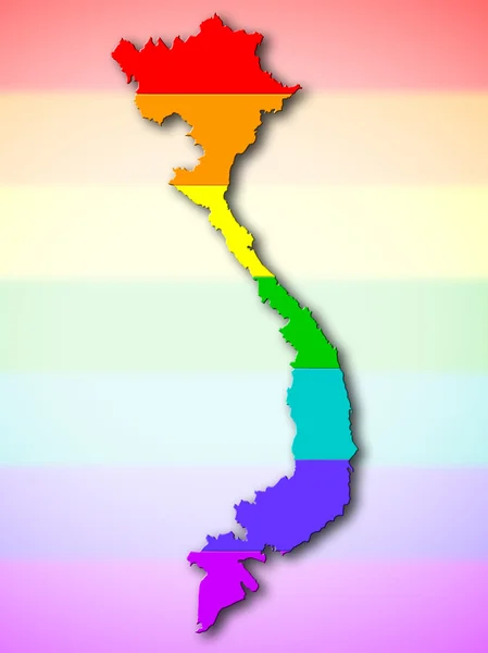 Rainbow flag pattern - Vietnam — Stock Photo, Image