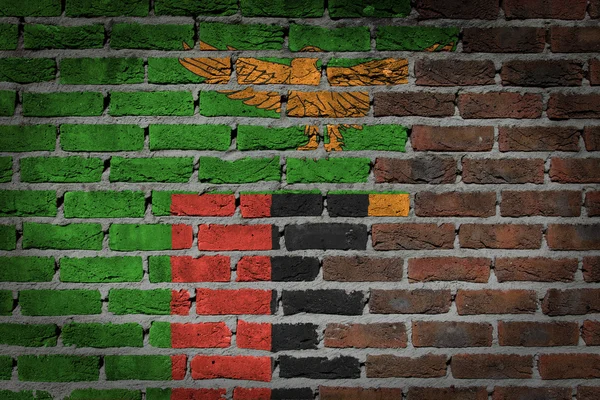 Mur de briques sombres - Zambie — Photo