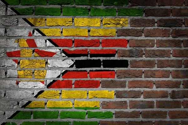 Dunkle Ziegelmauer - zimbabwe — Stockfoto