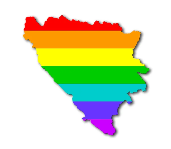 Padrão de bandeira do arco-íris - Bósnia e Herzegovina — Fotografia de Stock
