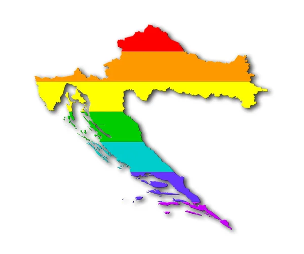 Rainbow flagga mönster - Kroatien — Stockfoto