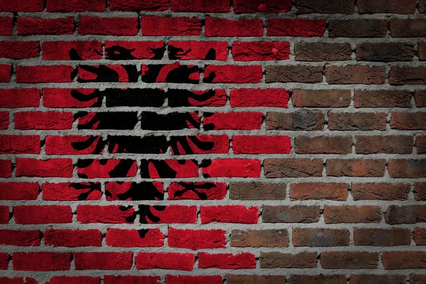 Темная стена брика - Албания — стоковое фото