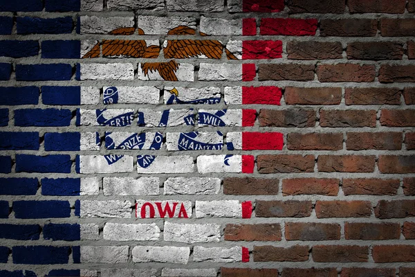 Dark brick wall - Iowa — Stock Photo, Image