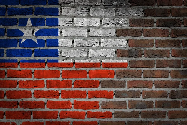 黑暗的砖墙-智利 — 图库照片